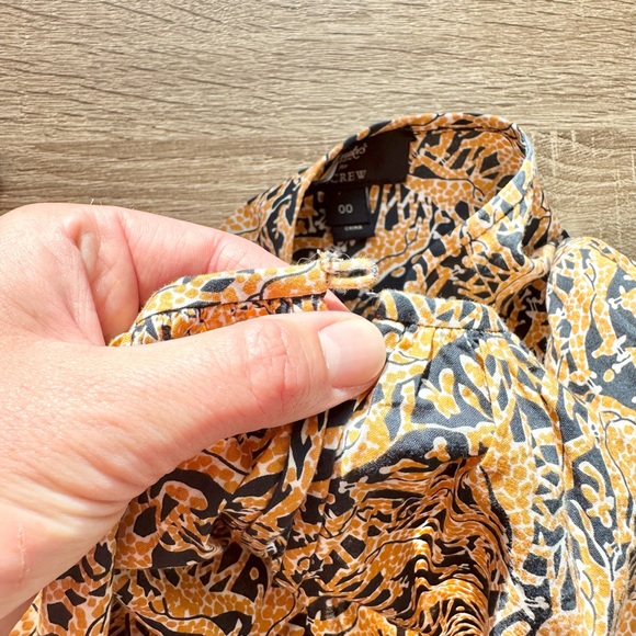 ✨DRAKE’S for J.CREW Giraffe Blouse Bell Sleeves Women’s Size 00✨ - Picture 6 of 9
